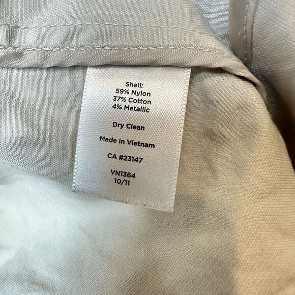 2/$30 Talbots Moto Jacket Asymmetrical Zip Size 14 Tan Neutral Cinch Waist - Picture 11 of 14